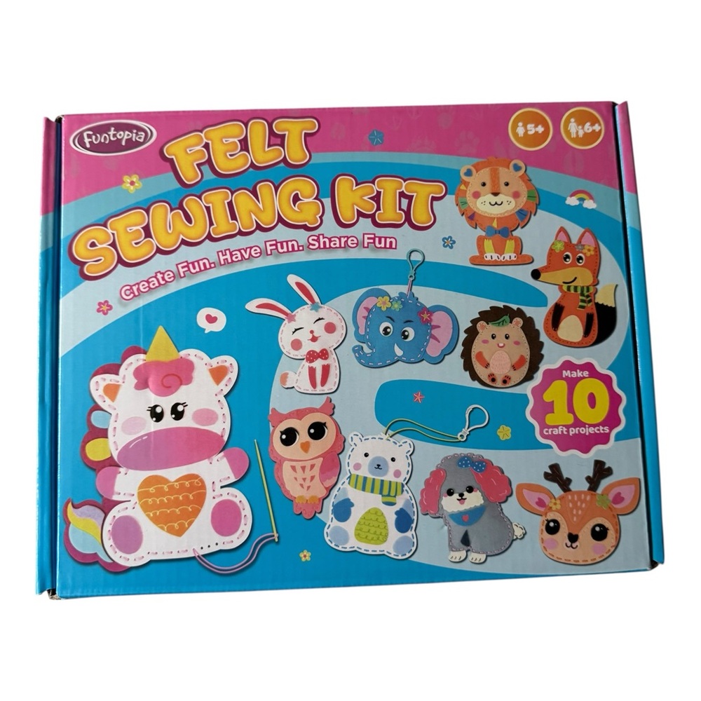 Funtopia Felt Sewing Kit for Kids‎ | Animal Craft Set | Gift Idea | New